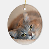 Long Hazard Blue Russian Cat door Shirley Taylor Keramisch Ornament (Links)