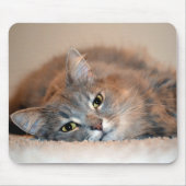 Long Hazard Blue Russian Cat door Shirley Taylor Muismat (Voorkant)