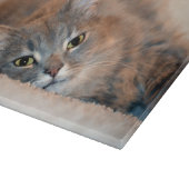 Long Hazard Blue Russian Cat door Shirley Taylor Snijplank (Hoek)