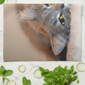 Long Hazard Blue Russian Cat door Shirley Taylor Theedoek (Gevouwen)