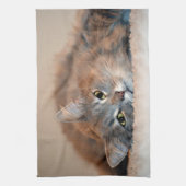 Long Hazard Blue Russian Cat door Shirley Taylor Theedoek (Verticaal)