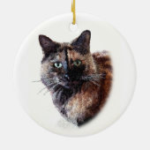 Long Hazard Cat Ornament Shell Cat Ornament (Achterkant)