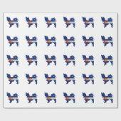 Long Hazard Chihuahua Colorado Flag Silhouette Cadeaupapier (Vlak)