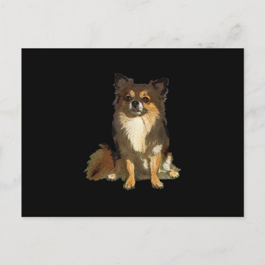 Long Hazard Chihuahua Cute Cartoon Graphic Dog Briefkaart (Voorkant)