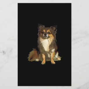 Long Hazard Chihuahua Cute Cartoon Graphic Dog Briefpapier