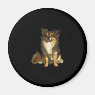 Long Hazard Chihuahua Cute Cartoon Graphic Dog Magneet