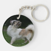 Long Hazard Chihuahua die camera's bekijken Sleutelhanger (Achterkant)