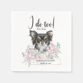 Long Hazard Chihuahua Dog Wedding Cocktail Napkins Servet (Voorkant)