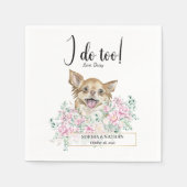 Long Hazard Chihuahua Dog Wedding Cocktail Napkins Servet (Voorkant)