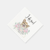 Long Hazard Chihuahua Dog Wedding Cocktail Napkins Servet (Hoek)
