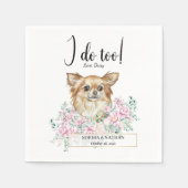 Long Hazard Chihuahua Dog Wedding Cocktail Napkins Servet (Voorkant)