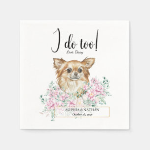 Long Hazard Chihuahua Dog Wedding Cocktail Napkins Servet