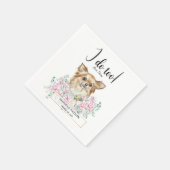 Long Hazard Chihuahua Dog Wedding Cocktail Napkins Servet (Hoek)