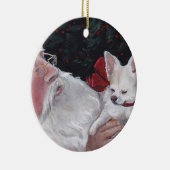 Long Hazard Chihuahua en Santa Dog Art Ornament (Rechts)