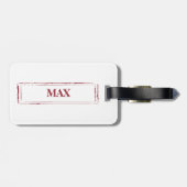 Long Hazard Chihuahua Funny kersthondenboom Bagagelabel (Achterkant horizontaal)