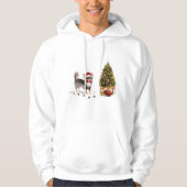 Long Hazard Chihuahua Funny kersthondenboom Hoodie (Voorkant)