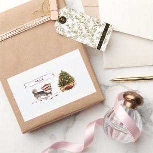 Long Hazard Chihuahua Funny kersthondenboom Rechthoekige Sticker