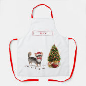 Long Hazard Chihuahua Funny kersthondenboom Schort (Voorkant)