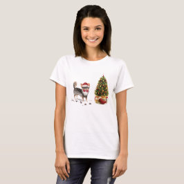 Long Hazard Chihuahua Funny kersthondenboom T-shirt