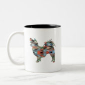 Long Hazard Chihuahua Geo Silhouette Pset Tweekleurige Koffiemok (Links)