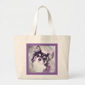 Long Hazard Chihuahua Grote Tote Bag (Voorkant)