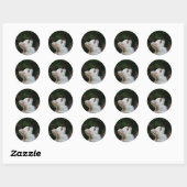 Long Hazard Chihuahua Headshot 2 Ronde Sticker (Vel)