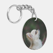 Long Hazard Chihuahua Headshot 2 Sleutelhanger (Voorkant Links)