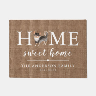 Long Hazard Chihuahua Home Sweet Home Doormat Deurmat