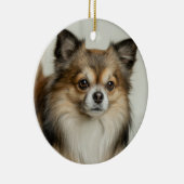 Long Hazard Chihuahua Puppy Dog Keramisch Ornament (Rechts)