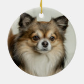 Long Hazard Chihuahua Puppy Dog Keramisch Ornament (Achterkant)