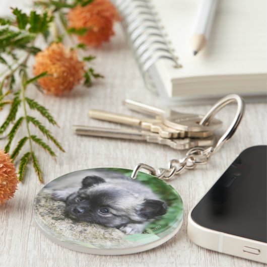 Long Hazard Chihuahua Puppy Sleutelhanger (Voorkant Rechts)