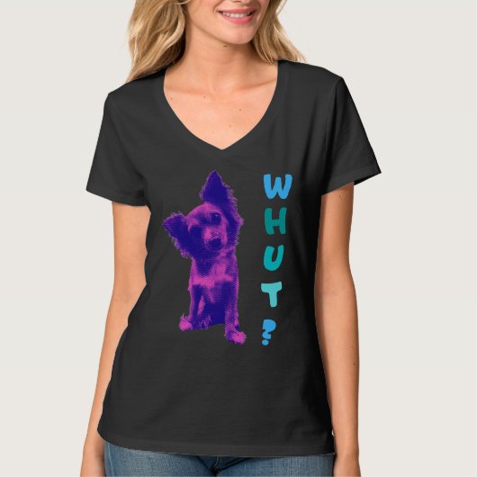 Long Hazard Chihuahua Whut T-shirt (Voorkant)