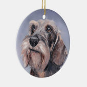 Long Hazard Dachshund Dog Art Ornament (Rechts)