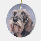 Long Hazard Dachshund Dog Art Ornament (Links)