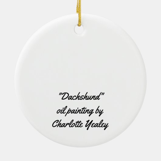 Long Hazard Dachshund Dog Art Ornament (Achterkant)