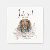 Long Hazard Dachshund Dog Wedding Cocktail Napkins Servet (Voorkant)