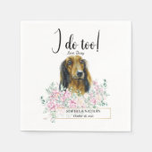 Long Hazard Dachshund Dog Wedding Cocktail Napkins Servet (Voorkant)