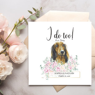 Long Hazard Dachshund Dog Wedding Cocktail Napkins Servet