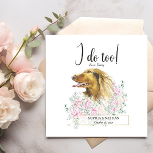 Long Hazard Dachshund Dog Wedding Cocktail Napkins Servet