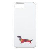 Long Hazard Dachshund Geo Silhouette Multi Case-Mate iPhone Case (Achterkant)