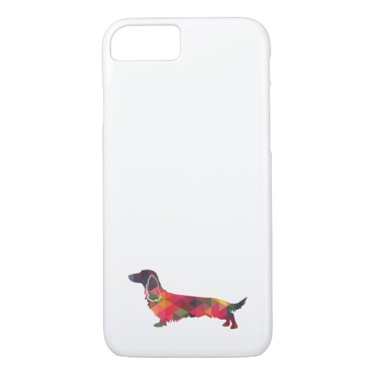 Long Hazard Dachshund Geo Silhouette Multi Case-Mate iPhone Case (Achterkant)