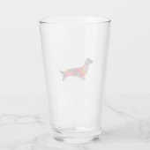 Long Hazard Dachshund Geo Silhouette Multi Glas (Achterkant)