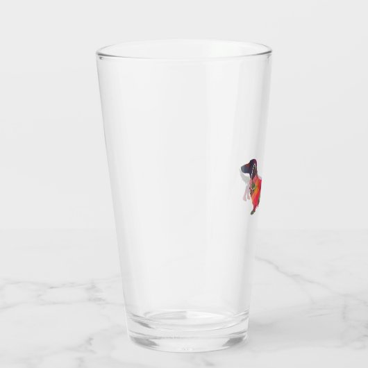 Long Hazard Dachshund Geo Silhouette Multi Glas (Rechts)