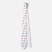 Long Hazard Dachshund Geo Silhouette Multi Stropdas (Voorkant)