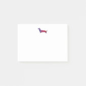 Long Hazard Dachshund Geo Silhouette Paars Post-it® Notes (Voorkant)