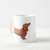 Long Hazard Dachshund Koffiemok (Voorkant links)