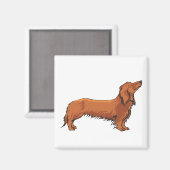 Long Hazard Dachshund Magneet (Voorkant / Achterkant)