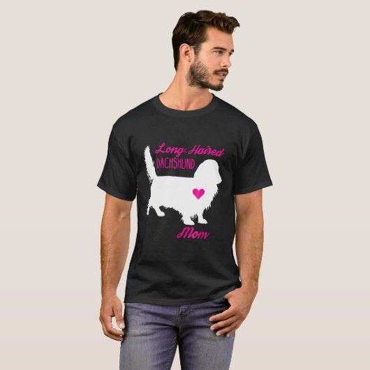 Long Hazard Dachshund Mam-Moederdag Wiener Dog T-shirt (Voorkant volledig)