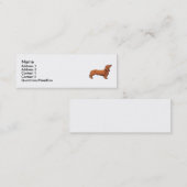 Long Hazard Dachshund Mini Visitekaartje (Voorkant / Achterkant)