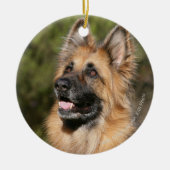 Long Hazard German Shepherd 1 Keramisch Ornament (Voorkant)